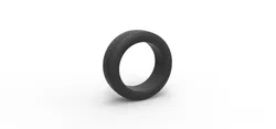 Front tire of Vintage Funny Car Scale 1 to 25 3D Print Model in Vehicle 575654