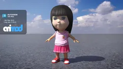 Girl in Pink Skirt