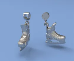Hockey skate pendant 3D Print Model in Pendants 555117