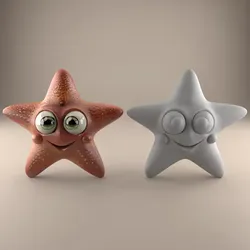 Home Decorations & Ornaments STL Descărcare - Fun Smiling Starfish Desk decor Paperweight STL - HIve