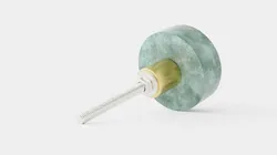 Knob in marble with a screw in metal