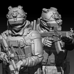 Lotus Shield Squad - 32mm ultramodern military minis