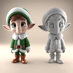 Other STL Descărcare - Charming 3D Elf Model for Fun Holiday Decor - HIve