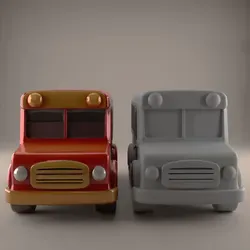 Other STL Download - Bus Model STL for Fun Desk Decor Paperweight stlby HIve