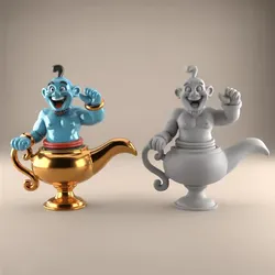 Other STL Download - Fun Genie Lamp 3D STL File for Desk Decor Toys 2by HIve