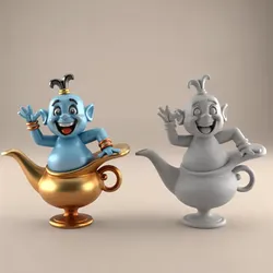 Other STL Download - Fun Genie Lamp 3D STL File for Desk Decor Toys 4by HIve