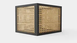Rattan Storage Basket Black