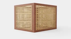 Rattan storage basket Brown