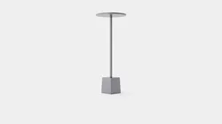 Side table in metal with a round table top
