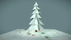 Snowy Tree for free- LowPoly