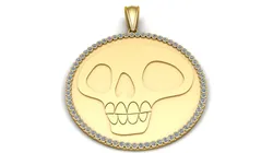 Teensy Skull Ring pandant 3D Print Model in Pendants 575174