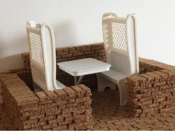 BREAKFAST NOOK 1/2 Scale for Dollhouses