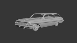 Chevrolet Impala 1961 Wagon 2Door 3D Print Model in Automotive 394153