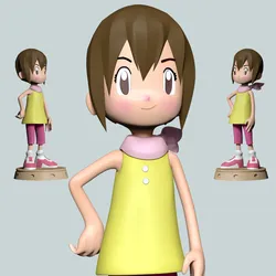 Digimon - Kari 3D Print Model in Figurines 393990