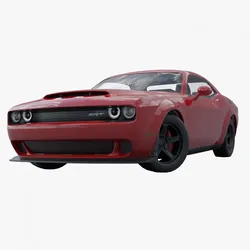 Dodge Challenger SRT Low-poly 3D