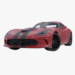 Dodge Viper GTS Low-poly 3D