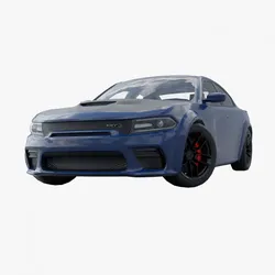Dodger Charger Hellicat Low-poly 3D