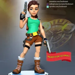 Lara Croft 3D Print Model in Figurines 393912