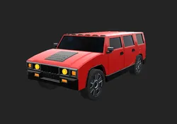 Low-poly car prototype Hummer