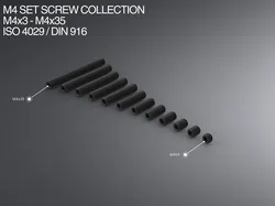 M4 Set Screw Collection M4x3-M4x35 ISO 4029 / DIN 916