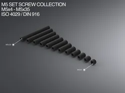 M5 Set Screw Collection M5x4-M5x35 ISO 4029 / DIN 916