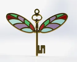PENDANT FLYING KEY 3D Print Model in Pendants 393201