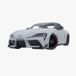 Toyota Supra A90 Low-poly 3D