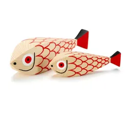 Wooden Dolls Mother Fish and Child