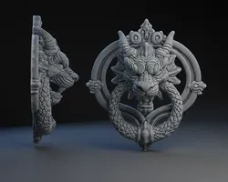 Decorative Gothic Dragon Door Knocker