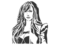Girl stencil 87