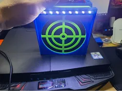 Solder fume filter with LED light