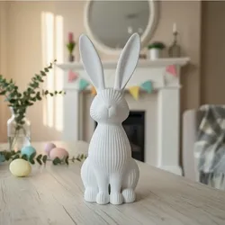3D printer bestanden | 3MF | Modern ribbed Easter bunny decoration