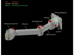 75 / 100 mm Modular Vesa Arm
