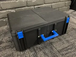 Carrying Case for ViewSonic LCD Projector, foam lined, printed in 4 parts each for box and lid, CA-glued together.