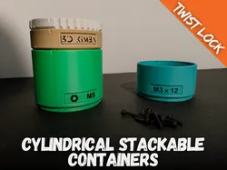 Cylindrical Stackable Containers: Organize Your Loose Items with a Twist