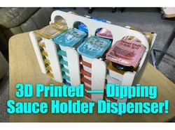 Dipping Sauce Holder Dispenser V1 (for extra sauce from McDonald's, BK, Wendy's, etc)