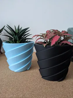 Modern Twisted Planter Inspired by Ice Cream