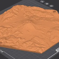 Mt St Helens, Washington State, Topo Hex Tile