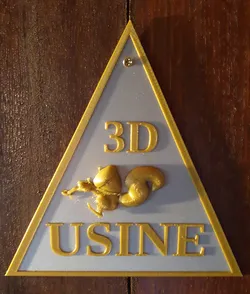 Panneau Usine 3D avec Scrat et son gland (Age de glace) - 3D Factory panel with Scrat and his acorn (Ice Age)