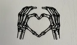 Skeleton Love Sign Wall Art