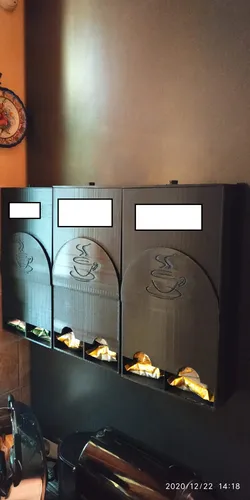 Coffee Capsule Holder for any capsule format - compatible with other designs based on rails sistem