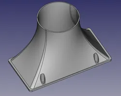 Exhaust plenum for 100mm ducts (parametric model)