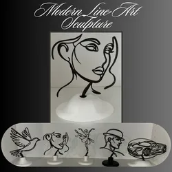 Modern Line Art Sculpture
