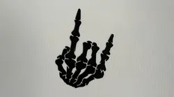 Skeleton Hand Rock Sign Wall Art