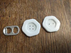 30mm Wide Ridge Hexagonal Button
