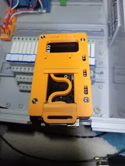 Arduino Mega DIN mount rotated 90 deg