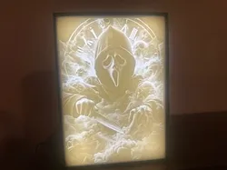 Ghostface scream lithophane lightbox