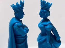 King and Queen chess themed sculpture