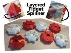 Layered Fidget Spinner Collection (8 variations)