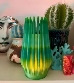 Mid-Century Modern Tealight Lantern: "Fences"